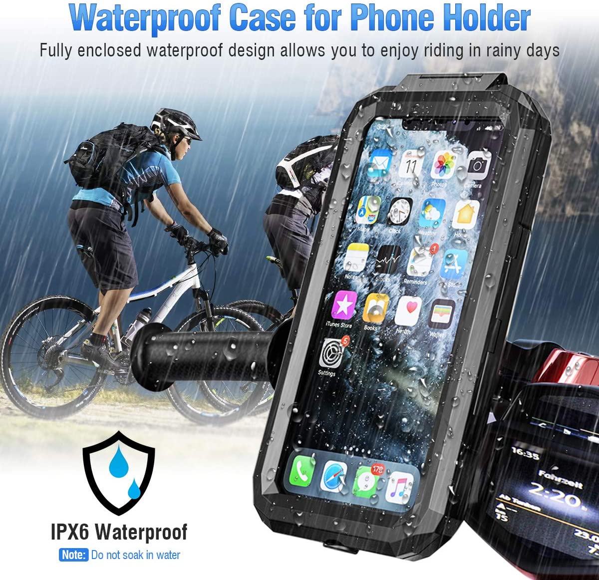 Waterproof Mobile Phone Holder For Bicycle/Motorcycle