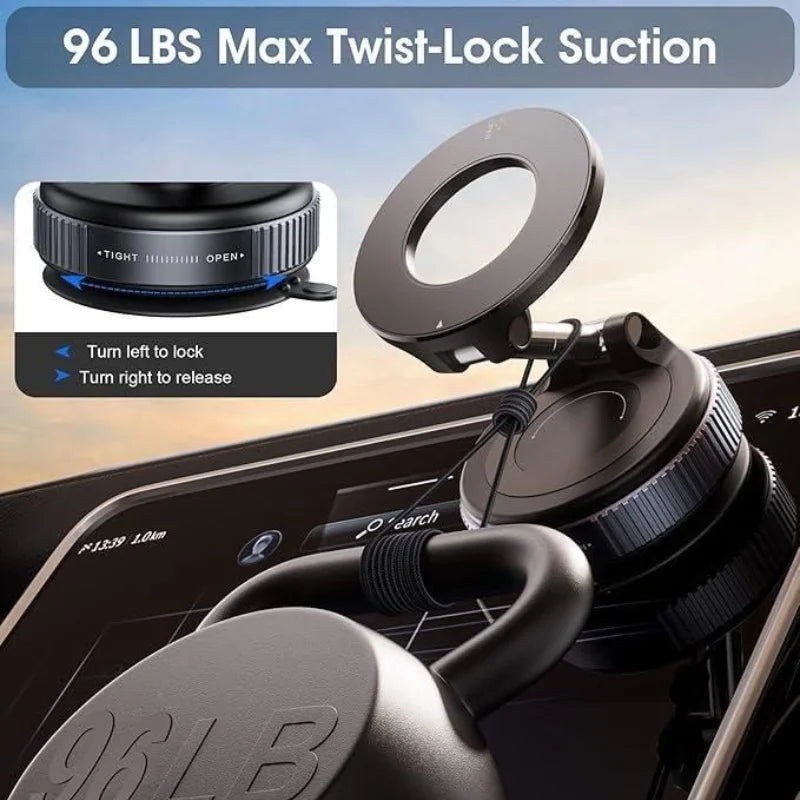 Foldable Magnetic Car Phone Holder | 360° Rotating Suction Mount | Universal