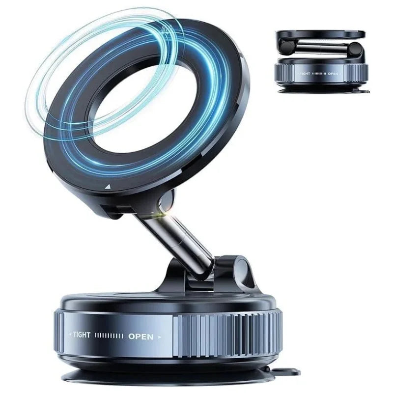 Foldable Magnetic Car Phone Holder | 360° Rotating Suction Mount | Universal