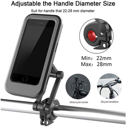 Waterproof Mobile Phone Holder For Bicycle/Motorcycle